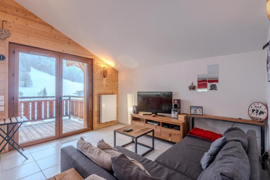 Ski verhuur Appartement 3 kamers 6 personen (A05) - Résidence Chalets Brunes - Morzine - Woonkamer