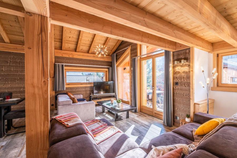 Skiverleih 6-Zimmer-Appartment für 11 Personen (ETOILE) - Résidence Hirondelle - Morzine - Wohnzimmer