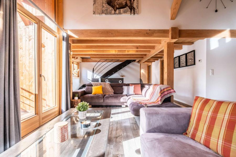 Skiverleih 6-Zimmer-Appartment für 11 Personen (ETOILE) - Résidence Hirondelle - Morzine - Wohnzimmer