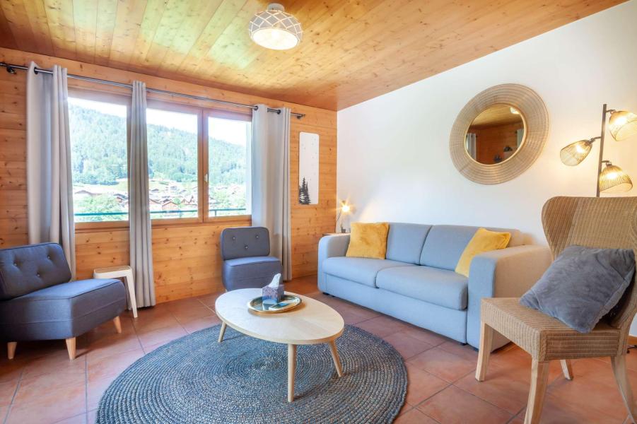 Skiverleih 4-Zimmer-Holzhütte für 8 Personen - Résidence les Brebis - Morzine - Wohnzimmer