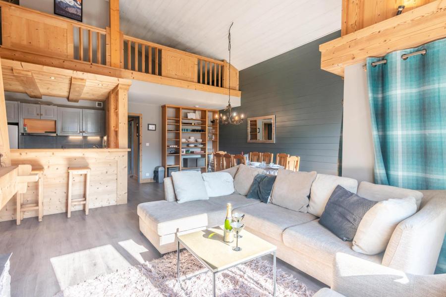 Rent in ski resort 5 room duplex apartment 8 people (4) - Résidence les Cordettes - Morzine - Living room