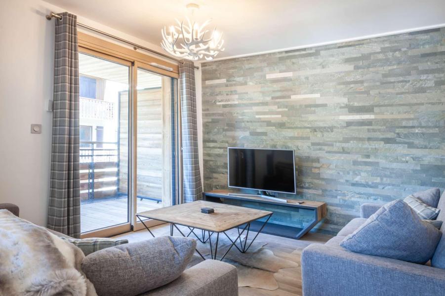 Skiverleih 4-Zimmer-Appartment für 6 Personen (101) - Résidence les Portes du Pleney - Morzine - Wohnzimmer