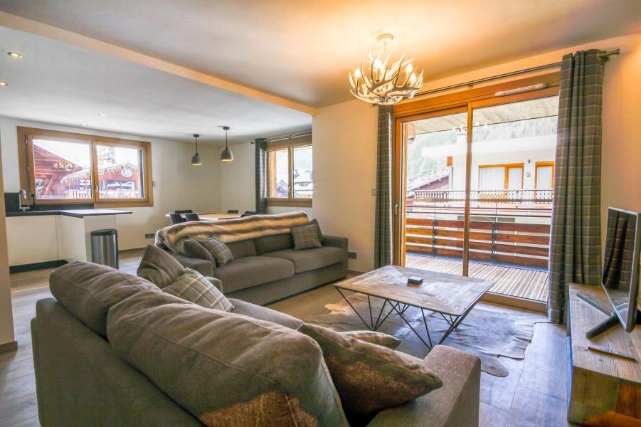 Wynajem na narty Apartament 4 pokojowy 6 osób (101) - Résidence les Portes du Pleney - Morzine - Pokój gościnny