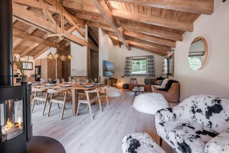 Rent in ski resort 5 room duplex chalet 10 people - Chalet Bonheur - Morzine - Living room