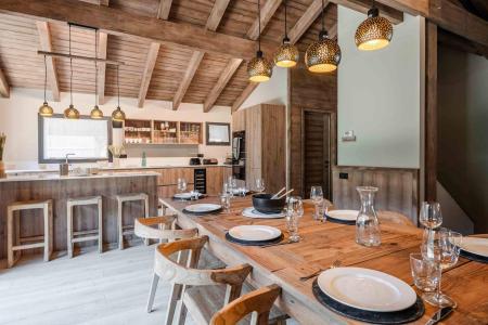 Rent in ski resort 5 room duplex chalet 10 people - Chalet Bonheur - Morzine - Living room