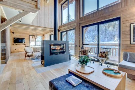 Rent in ski resort 7 room chalet 16 people - Chalet Mésange Azurée - Morzine - Living room