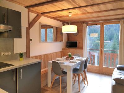 Ski verhuur Appartement 2 kabine kamers 4 personen (28) - La Chamossière - Morzine - Woonkamer