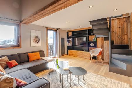 Ski verhuur Appartement duplex 4 kamers 8 personen (B4) - Résidence l'Edelweiss - Morzine - Woonkamer
