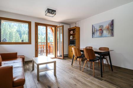 Skiverleih 3-Zimmer-Holzhütte für 4 Personen (107) - Résidence la Source d'Aulps - Morzine - Wohnzimmer