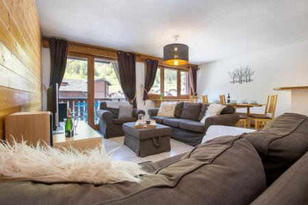 Rent in ski resort 4 room apartment 8 people (25) - Résidence le Slalom - Morzine - Living room