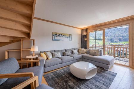 Rent in ski resort 5 room duplex apartment 8 people (3) - Résidence les Balcons des Bois Venants - Morzine - Living room