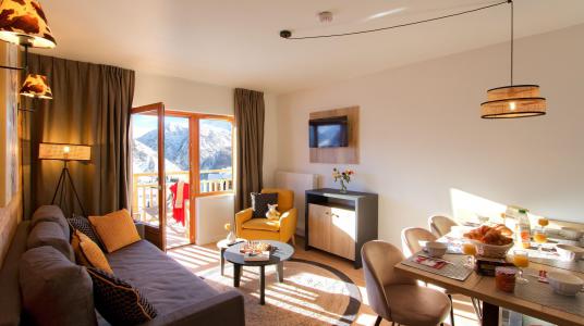 Rent in ski resort Résidence Prestige Rochebrune Les Cimes - Orcières Merlette 1850 - Living room
