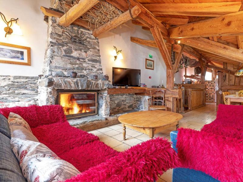 Rent in ski resort Chalet Coeur du Paradis - Peisey-Vallandry - Living room