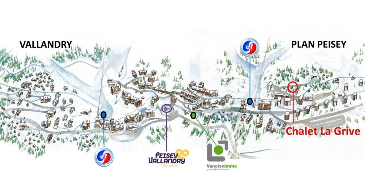 Location au ski Chalet 6 pièces coin montagne 11 personnes (GRIVE) - Chalet la Grive - Peisey-Vallandry - Plan