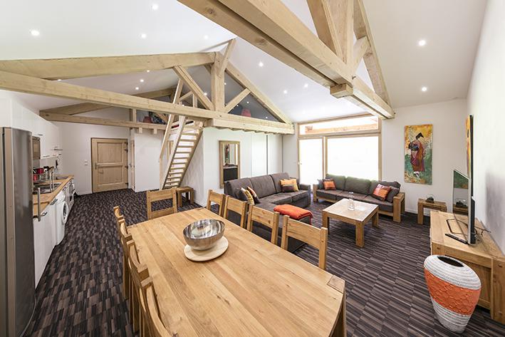 Rent in ski resort 5 room duplex apartment 12 people (Grand Renard) - Chalet Les Amis - Peisey-Vallandry - Dining area