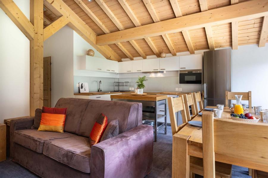 Rent in ski resort 5 room duplex chalet 10 people - Chalet Ponturin - Peisey-Vallandry - Living room