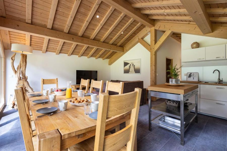 Rent in ski resort 5 room duplex chalet 10 people - Chalet Ponturin - Peisey-Vallandry - Living room