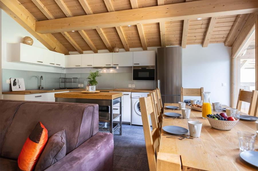 Ski verhuur Chalet duplex 5 kamers 10 personen - Chalet Ponturin - Peisey-Vallandry - Woonkamer