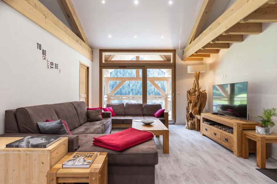 Ski verhuur Appartement duplex 5 kamers 14 personen (Nancroix) - Résidence Chalet Les Amis - Peisey-Vallandry - Woonkamer