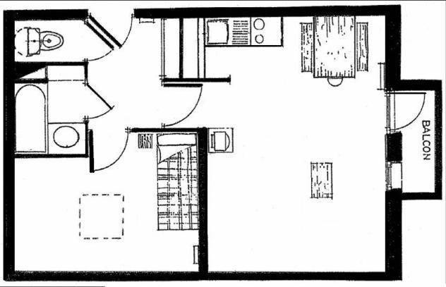 Location au ski Appartement 2 pièces 5 personnes (618) - Résidence Michailles - Peisey-Vallandry - Plan