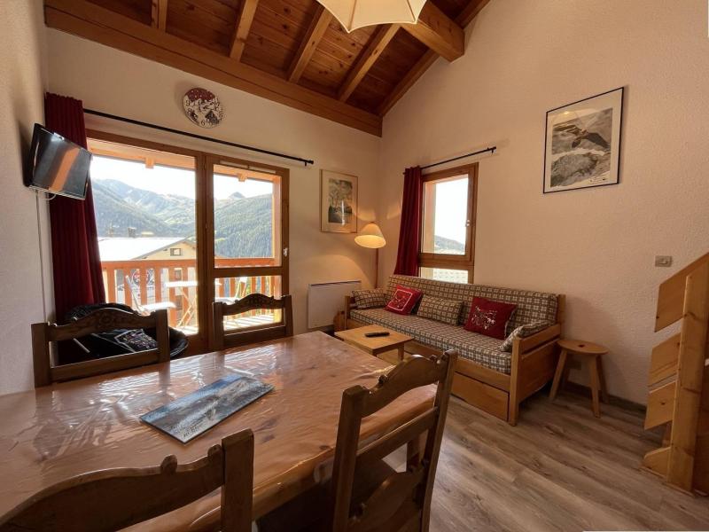 Ski verhuur Appartement 3 kamers mezzanine 6 personen (4108) - Résidence Neige et Soleil A - Peisey-Vallandry - Woonkamer