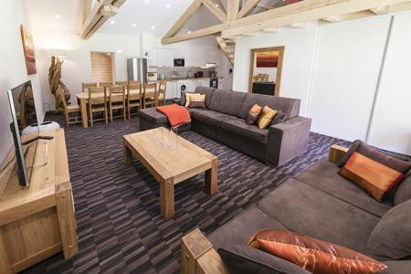 Rent in ski resort 5 room duplex apartment 12 people (Grand Renard) - Chalet Les Amis - Peisey-Vallandry - Living room