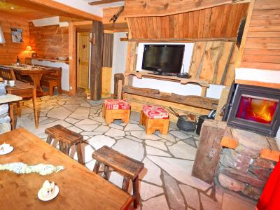Rent in ski resort Chalet Pierra Menta - Peisey-Vallandry - Fireplace