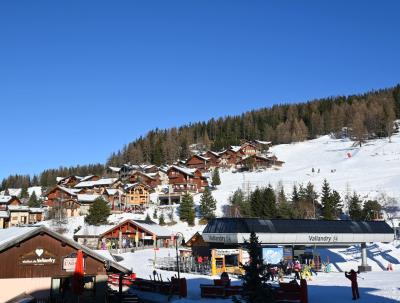 Skiverleih Mezzanin-Studio für 5 Personen (304R) - Résidence Arc en Ciel - Peisey-Vallandry - Draußen im Winter