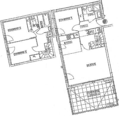 Location au ski Appartement duplex 4 pièces 8 personnes (08 R) - Résidence les Presles - Peisey-Vallandry - Plan