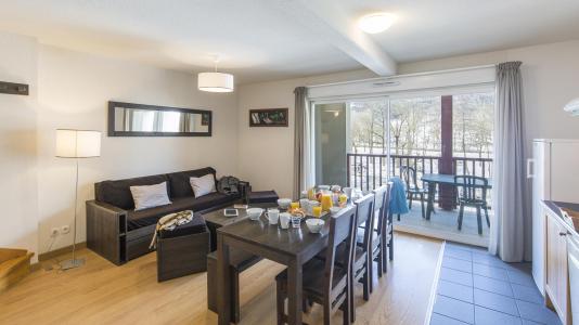 Ski verhuur Résidence les Jardins de Balnéa - Peyragudes - Woonkamer