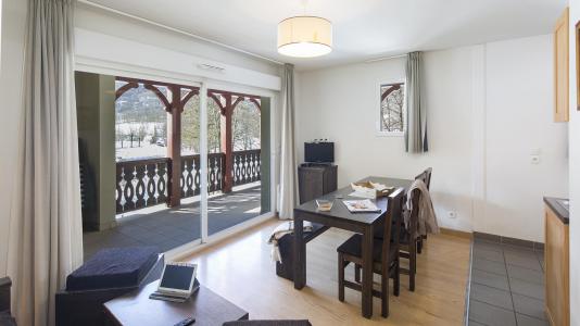 Ski verhuur Résidence les Jardins de Balnéa - Peyragudes - Woonkamer