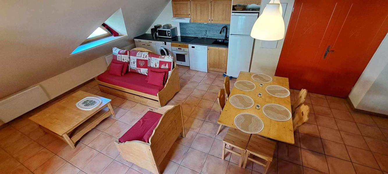 Skiverleih 2 Zimmer Maisonettewohnung für 6 Personen (2H204) - Résidence Les Chalets de Praroustan - Pra Loup - Wohnzimmer