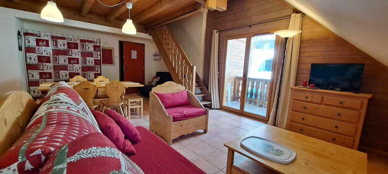Ski verhuur Appartement duplex 2 kamers 6 personen (2H204) - Résidence Les Chalets de Praroustan - Pra Loup - Woonkamer