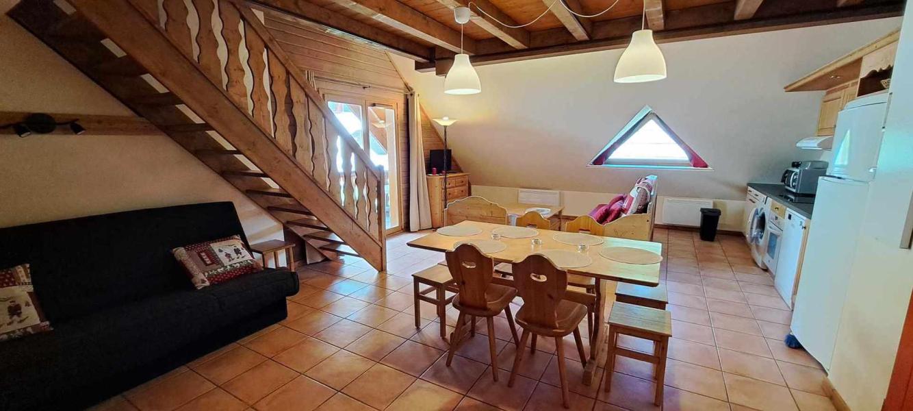 Ski verhuur Appartement duplex 2 kamers 6 personen (2H204) - Résidence Les Chalets de Praroustan - Pra Loup - Woonkamer