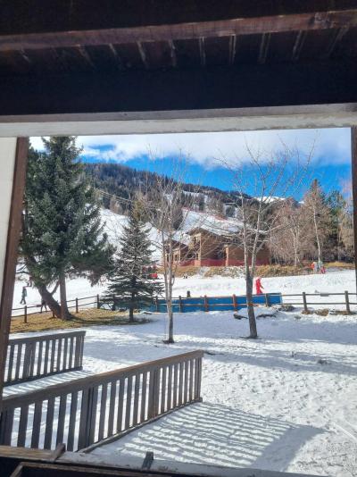 Rent in ski resort Studio sleeping corner 4 people - Résidence Horizons - Pra Loup - Terrace