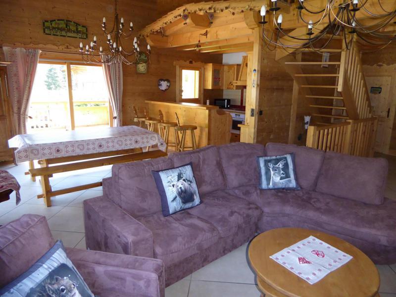 Аренда на лыжном курорте Апартаменты 6 комнат с мезонином 10 чел. - Chalet le Flocon - Pralognan-la-Vanoise - Салон