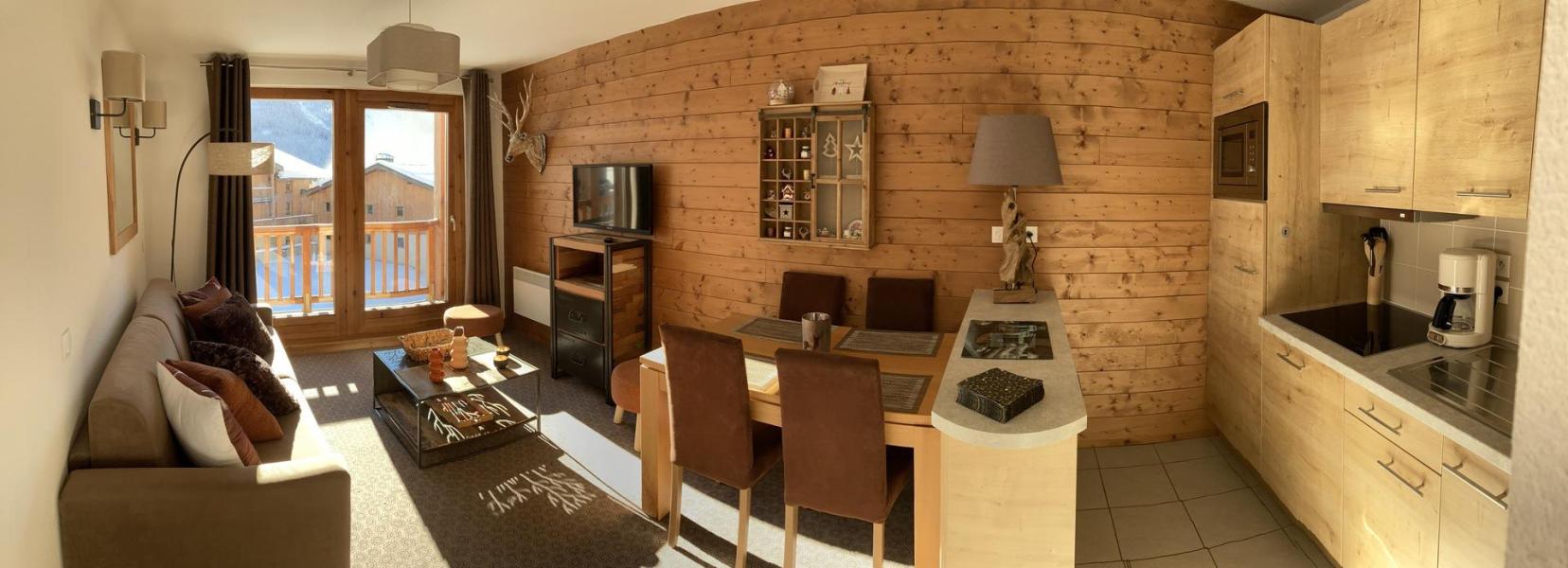 Аренда на лыжном курорте Апартаменты 2 комнат 4 чел. (A403) - Hauts de la Vanoise - Pralognan-la-Vanoise - Салон