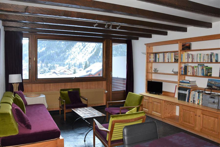 Ski verhuur Appartement 3 kamers 6 personen (E3BIS) - Résidence Grand Marchet - Pralognan-la-Vanoise - Woonkamer