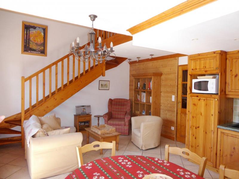 Ski verhuur Appartement 5 kamers mezzanine 6 personen (11) - Résidence les Chalets de Napremont - Pralognan-la-Vanoise - Woonkamer