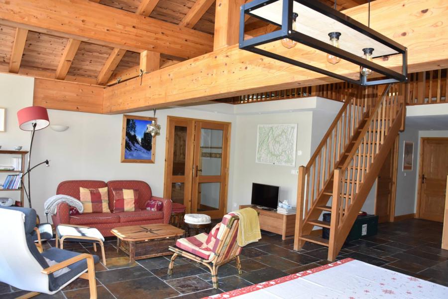Ski verhuur Appartement 5 kamers mezzanine 8 personen - Résidence Piton des Neiges - Pralognan-la-Vanoise - Woonkamer