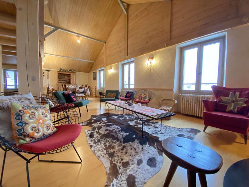 Rent in ski resort 5 room mezzanine apartment 8 people (002) - Chalet le Pré Joli - Praz sur Arly - Living room