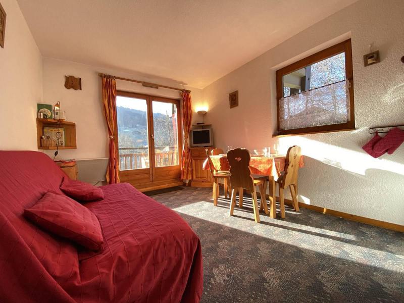 Ski verhuur Studio cabine 4 personen (A1E) - Résidence Clos des Meurets - Praz sur Arly - Woonkamer