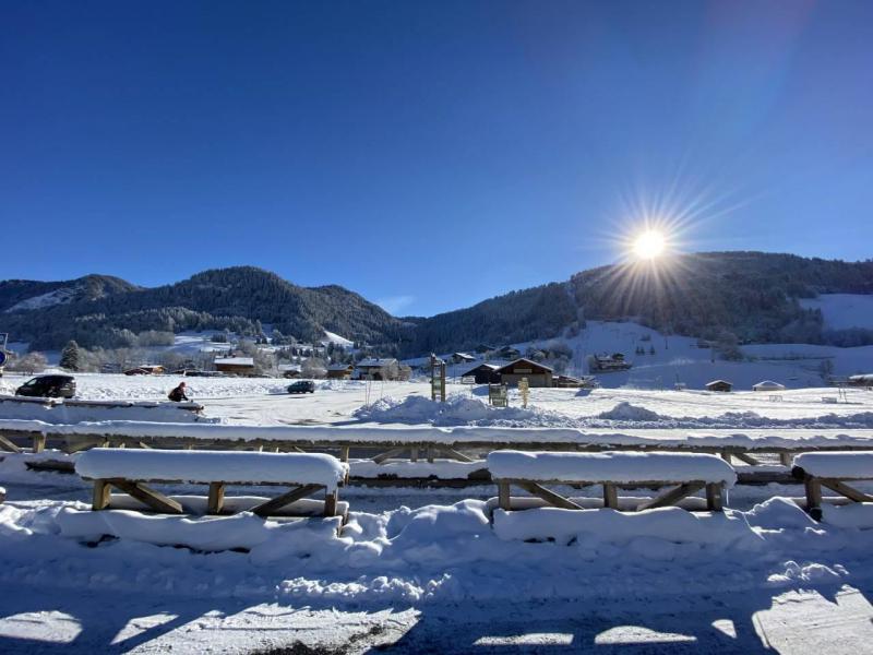 Vakantie in de bergen Studio bergnis 4 personen (02E) - Résidence l'Orée des Pistes - Praz sur Arly - Buiten winter