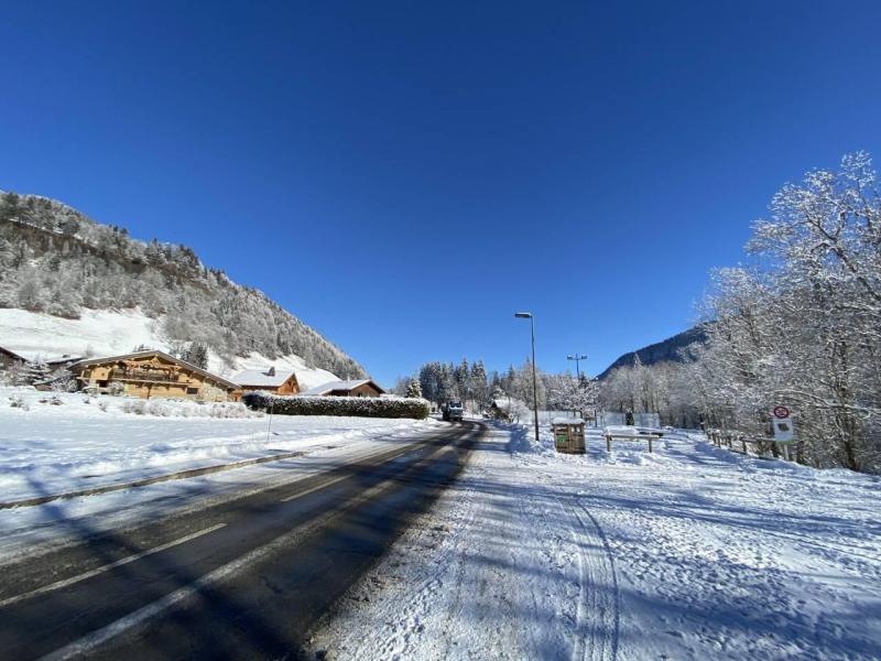 Rent in ski resort Studio sleeping corner 4 people (02E) - Résidence l'Orée des Pistes - Praz sur Arly - Winter outside