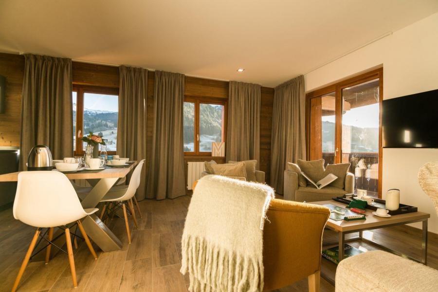 Rent in ski resort Résidence Les Portes de Megève - Praz sur Arly - Living area