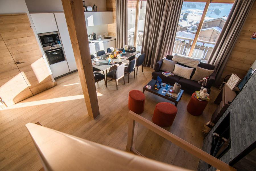 Rent in ski resort Résidence Les Portes de Megève - Praz sur Arly - Living room