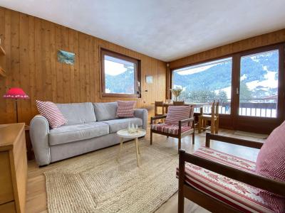 Skiverleih 2-Zimmer-Holzhütte für 5 Personen (B1J) - Résidence le Clos d'Arly - Praz sur Arly - Wohnzimmer