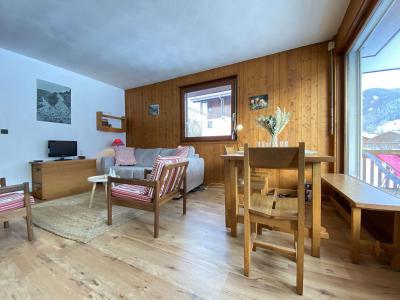 Skiverleih 2-Zimmer-Holzhütte für 5 Personen (B1J) - Résidence le Clos d'Arly - Praz sur Arly - Wohnzimmer