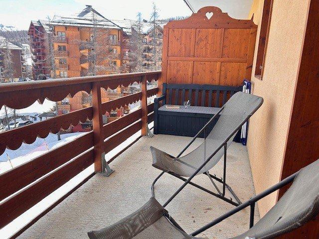 Location au ski Appartement 3 pièces coin montagne 6 personnes (301) - Résidence Antarès - Risoul - Terrasse