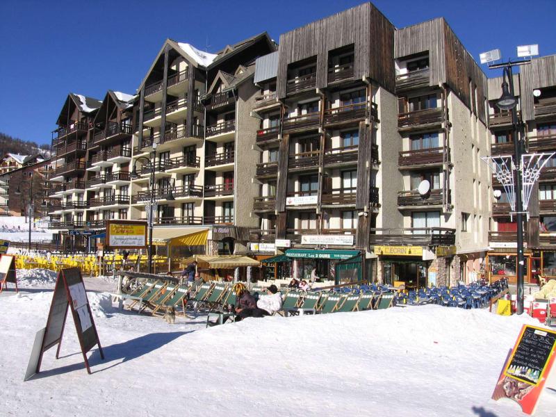Location au ski Studio cabine 4 personnes (214) - Résidence le Laus - Risoul - Extérieur hiver